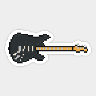 Pixel The Black Strat Guitar Sticker